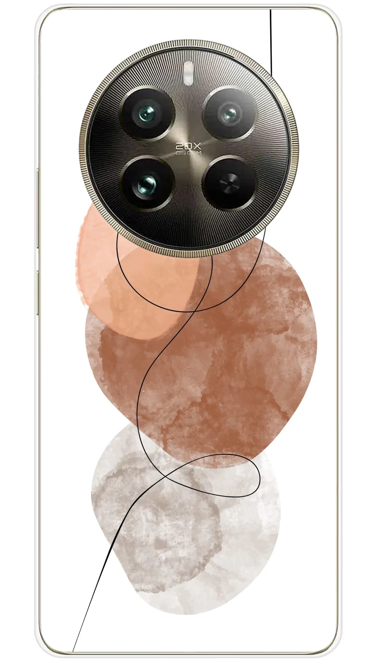 Coque Realme One line marron - 12 Pro 5G