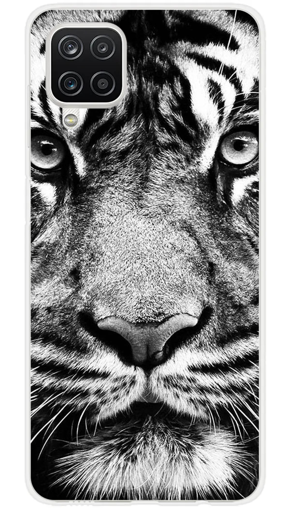 Coque Samsung Tigre blanc et noir - Galaxy A12 5G