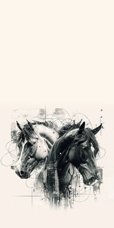 Coque Google SB Chevaux N&B