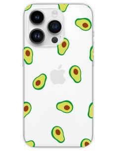 Coque en silicone imprimée Avocats pour Apple iPhone 15 Pro