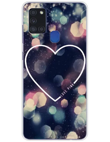 Coque en silicone imprimée Coeur Love pour Samsung Galaxy A21S