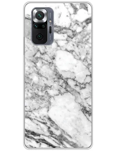 Coque Silicone Imprimée Marbre Noir Pour Xiaomi Redmi 10 - TPU Souple, Motif Design, Fabriqué En France