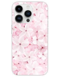 Coque en silicone imprimée Sakura pour Apple iPhone 15 Pro