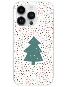 Coque en silicone imprimée Sapin de Noël pour Apple iPhone 15 Pro