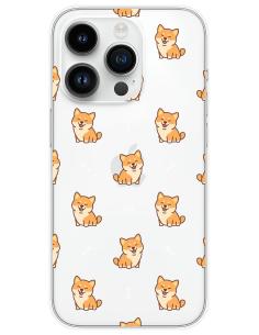 Coque en silicone imprimée Shiba pour Apple iPhone 15 Pro