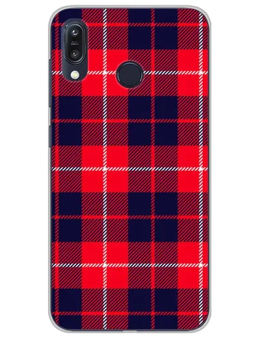 Coque en silicone imprimée Tartan Rouge 2 pour Asus Zenfone Max M1 ZB555KL